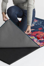 Load image into Gallery viewer, Watercolor Floral Navy Rug