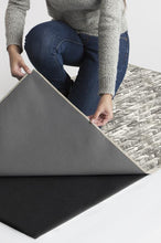 Load image into Gallery viewer, Watercolor Herringbone Grey Rug