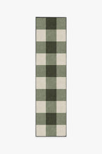 Load image into Gallery viewer, Buffalo Plaid Green & White Rug