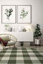 Load image into Gallery viewer, Buffalo Plaid Green & White Rug