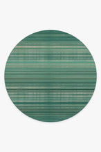 Load image into Gallery viewer, Coastal Linear Stripe Aqua Rug