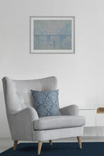 Load image into Gallery viewer, Damask Blue Throw Pillow