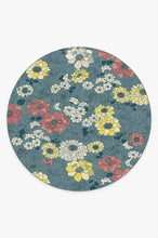 Load image into Gallery viewer, Floret Teal Blue Rug