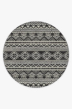 Load image into Gallery viewer, Linear Aztec Black Rug