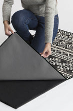 Load image into Gallery viewer, Linear Aztec Black Rug
