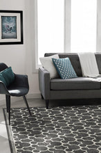 Load image into Gallery viewer, Mickey Trellis Black Rug