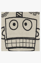 Load image into Gallery viewer, Robot Party Black & White Rug