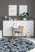 Load image into Gallery viewer, Rosette Blue Rug