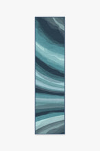 Load image into Gallery viewer, Watercolor Waves Blue Rug