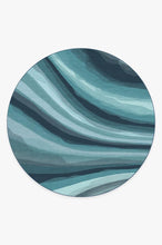 Load image into Gallery viewer, Watercolor Waves Blue Rug