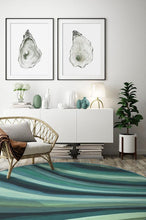 Load image into Gallery viewer, Watercolor Waves Citrus Green Rug