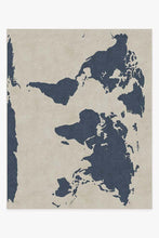 Load image into Gallery viewer, World Map Ivory Rug