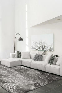 Cosmic Marble Grey Rug