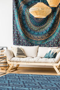 Diamond Trellis Ocean Rug