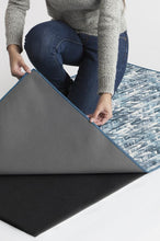 Load image into Gallery viewer, Watercolor Herringbone Blue Rug
