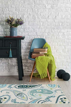 Load image into Gallery viewer, Boteh Blue Rug
