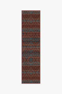 Diamond Trellis Brick Red Rug