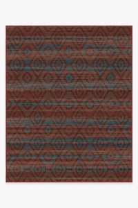 Diamond Trellis Brick Red Rug