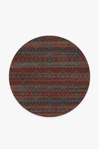 Diamond Trellis Brick Red Rug