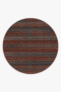 Diamond Trellis Brick Red Rug