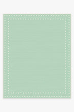 Load image into Gallery viewer, Dot Border Mint Rug
