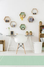 Load image into Gallery viewer, Dot Border Mint Rug
