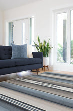 Load image into Gallery viewer, Falsa Stripes Blue Rug
