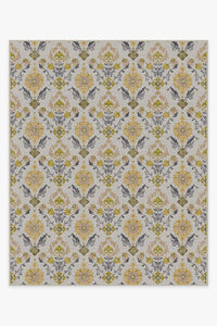 Floral Damask Mimi Yellow Rug