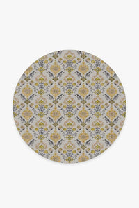 Floral Damask Mimi Yellow Rug