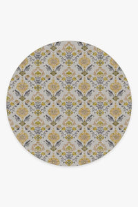 Floral Damask Mimi Yellow Rug