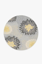 Load image into Gallery viewer, Floral Medallion Yellow Grey Rug
