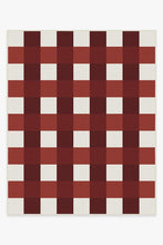 Load image into Gallery viewer, Outdoor Gingham Plaid Red &amp; White Rug
