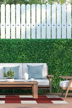 Load image into Gallery viewer, Outdoor Gingham Plaid Red &amp; White Rug
