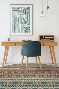 Linear Aztec Multicolor Rug
