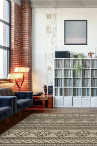 Linear Aztec Neutral Rug