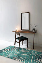 Load image into Gallery viewer, Monstera Teal Rug
