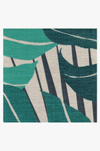 Load image into Gallery viewer, Monstera Teal Rug
