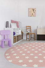 Load image into Gallery viewer, Polka Star Pink Rug
