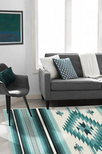 Load image into Gallery viewer, Saltillo Turquoise Rug
