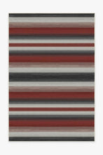 Load image into Gallery viewer, Outdoor Serape Stripe Red Rug
