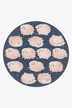 Load image into Gallery viewer, Sleepy Sheep Navy Pink Rug
