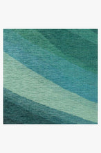 Load image into Gallery viewer, Watercolor Waves Citrus Green Rug
